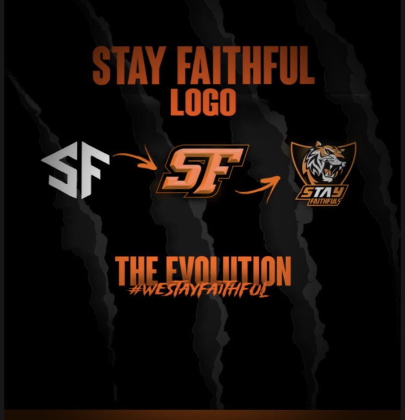 WeStayFaithful's tweet photo. The Stay Faithful logo evolution! Which one is your favorite? #WeStayFaithful https://t.co/904AzBXbNc