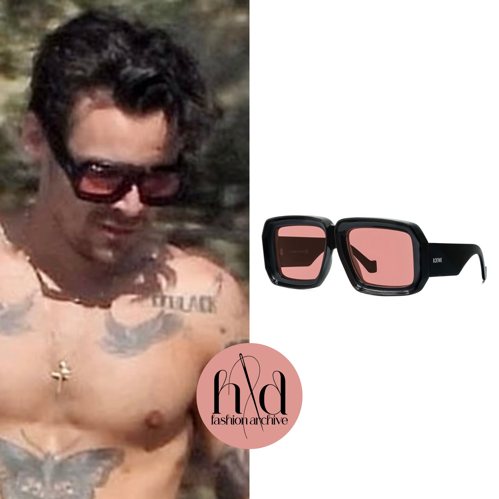 HLD Fashion on X Harry wore Loewe sunglasses in Shiny Black Violet while out on a boat trip in Italy. July 2023 https t POT1FiM7Qo https t suvOcOevlw X