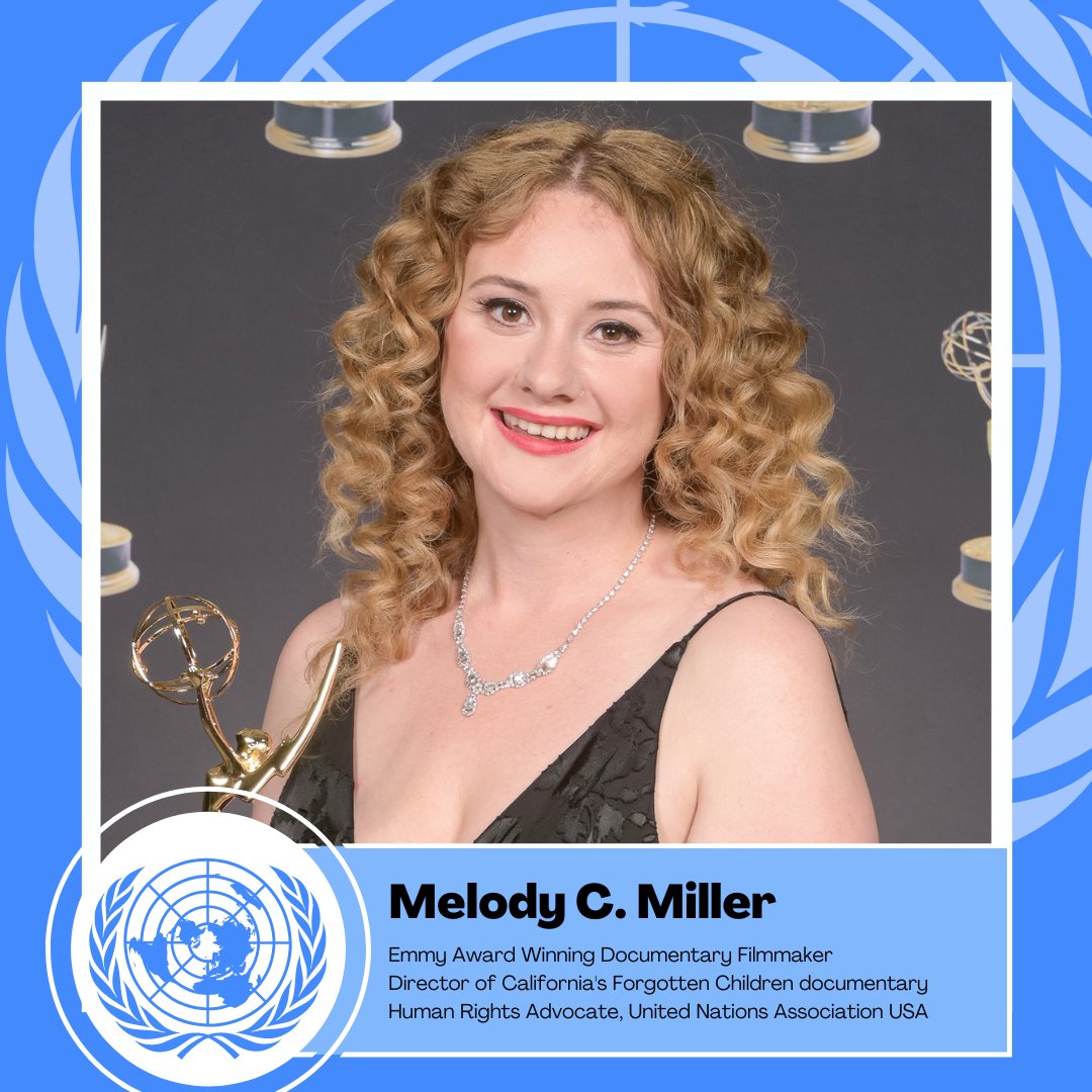 CFCDocumentary's tweet photo. Join @UNAUSA @UNODC for #WorldDayAgainstTrafficking July 30th 
Panelist: Melody C. Miller, an #EmmyAward-Winning #filmmaker, &amp; #director of #CaliforniasForgottenChildren, will inspire with #storytelling that promotes understanding, #empathy, &amp; #action.
https://t.co/50UpBqYB5Z https://t.co/XMZCYh9888