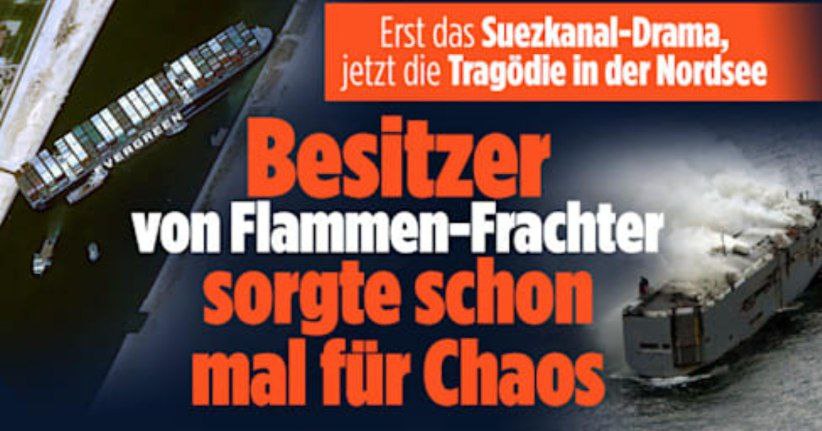 DaRu_2010's tweet image. Ameland (Niederlande) – Der #Frachter „Fremantle Highway“, der seit Mittwochmorgen in der #Nordsee brennt, gehört der gleichen Reederei wie die „Ever Given“ – das gigantische #Containerschiff, das 2021 den Suez-#Kanal blockierte.

Die Blockade des Kanals führte damals zu einer…