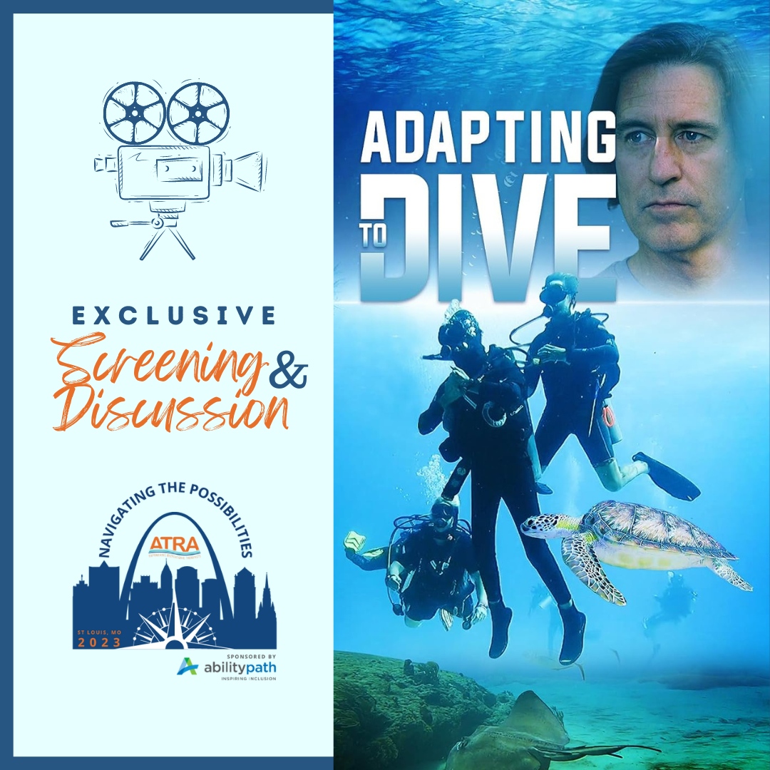 ATRAinAction's tweet photo. #ACON23 SPECIAL FEATURE! 🎦 Join us in St. Louis for an exclusive screening of Adapting to Dive: A Diveheart Documentary on Sunday, September 10th at 7PM, followed by a discussion on adaptive scuba diving with Diveheart leadership staff: https://t.co/7yUorcg0oQ https://t.co/N6iQ2feOoI