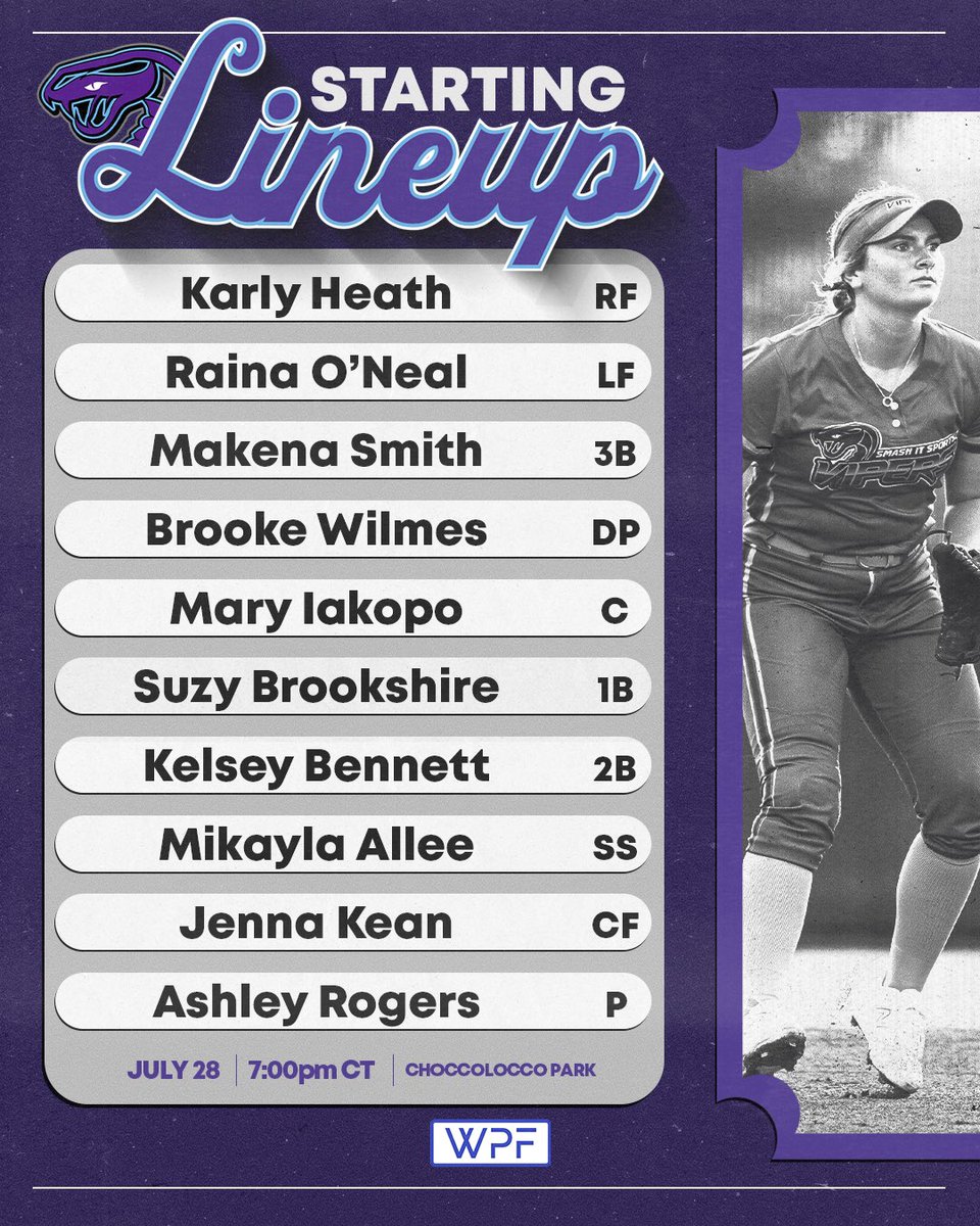 SmashIt_Vipers's tweet photo. 📝Here’s tonight's lineup for game 1 of the series against @thetexassmoke 

Be sure to stay tuned here for inning by inning updates! https://t.co/lVY6uDTumN