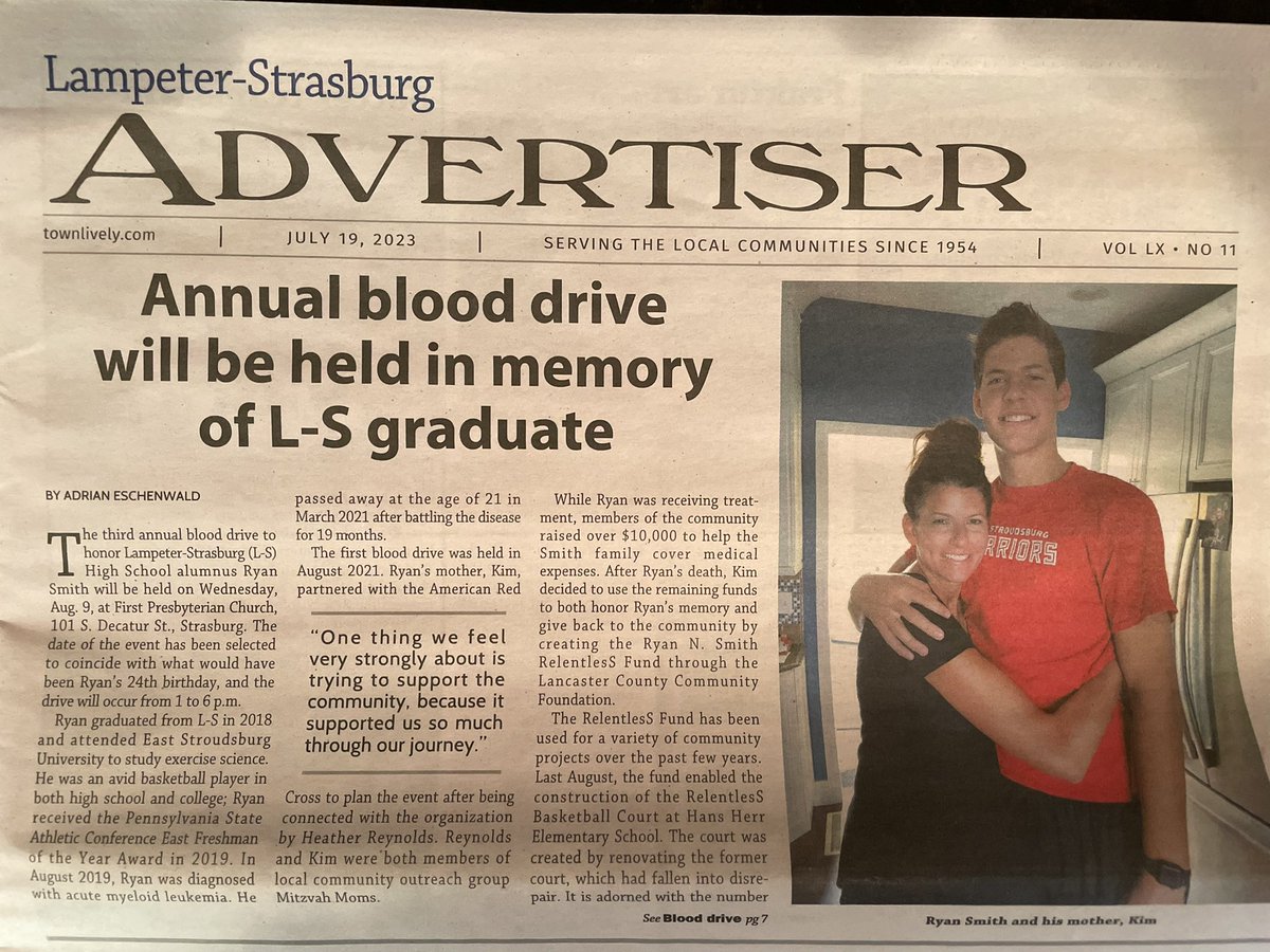 The scramble is ONE WEEK away! We are looking forward to seeing everyone out on the course. Please be sure to sign up for the blood drive on August 9 at First Presbyterian Church in Strasburg. The sponsor code to sign up is RYAN. Help save a life! 

redcrossblood.org/give.html