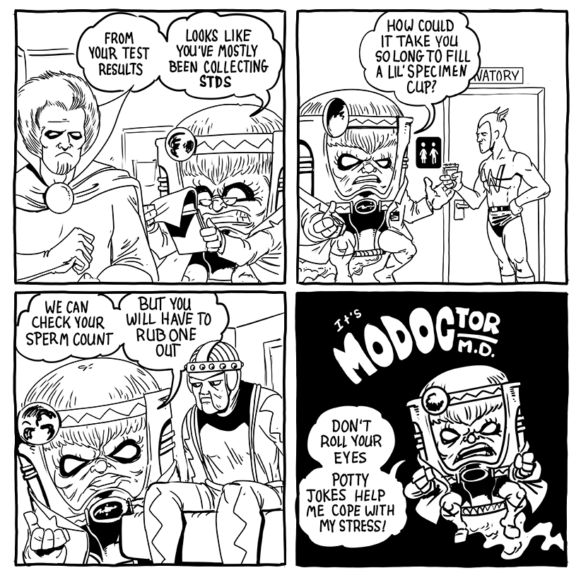 bryankellydraws's tweet photo. In the office today, The Collector, Whizzer, and the Living Eraser. Have a great Friday!
#modoctor #modok #modoctorcomic #thecollector #whizzer #livingeraser https://t.co/RpJ0htpZnh