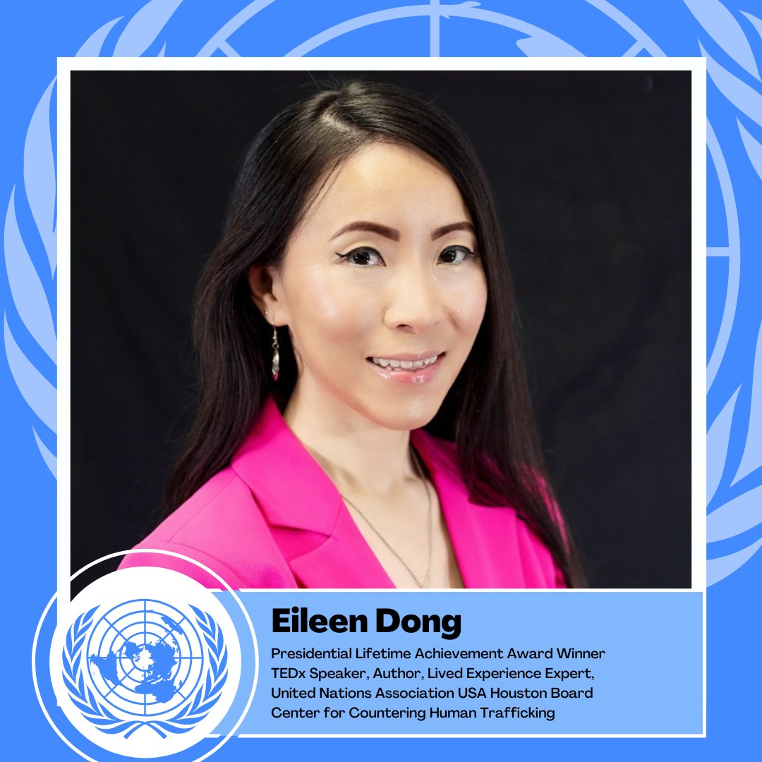 CFCDocumentary's tweet photo. Join @UNAUSA @UNODC for #WorldDayAgainstTrafficking July 30th
Panelist: Eileen Dong, #PresidentialLifetimeAchievement Winner, #TEDx Speaker, &amp; Executive of Hope Pyx Global, will share her expertise on gender-based violence &amp; #culturallyresponsivecare
https://t.co/iiFLpA9oUs https://t.co/xBDbo1OG4P