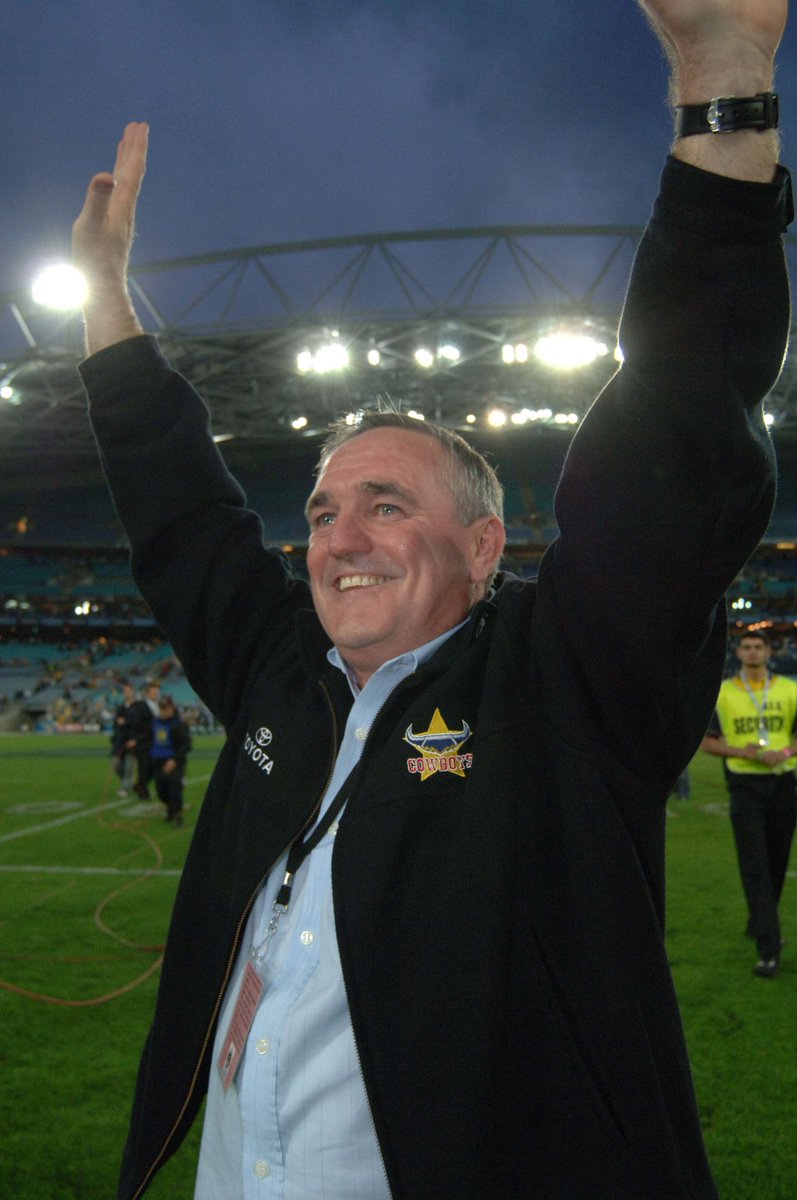 nthqldcowboys's tweet photo. This weekend marks the 10-year anniversary of the passing of our beloved head coach Graham Murray, who took us to our first finals series in 2004 and maiden grand final appearance in 2005. His legacy lives on throughout North Queensland and the Cowboys family. RIP Muzza https://t.co/2xsCzo8WFY