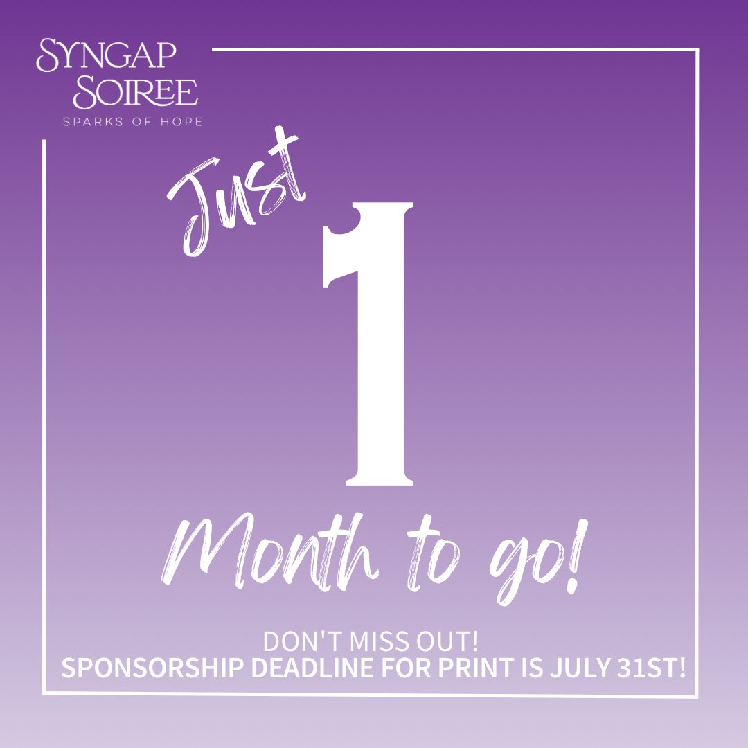 SyngapSoiree's tweet photo. 💚💙💜 the evening is shaping up to be a gala to remember! Don’t miss out! Sponsorship deadline for print is July 31. 💚💙💜 SYNGAP SOIREE | SPARKS OF HOPE https://t.co/sekyC7FLaw @curesyngap1 #syngapsoiree #sparksofhope #syngapresearchfund https://t.co/jqFgKlUSOH