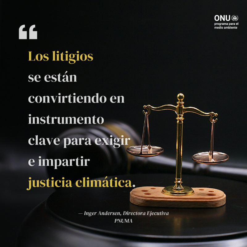 unep_espanol's tweet photo. En la lucha por la justicia climática, los procesos judiciales están adquiriendo protagonismo. ⚖️

No te pierdas este informe sobre cómo los litigios se están convirtiendo en instrumento eficaz en la lucha contra el #CambioClimático.

#AcciónClimática