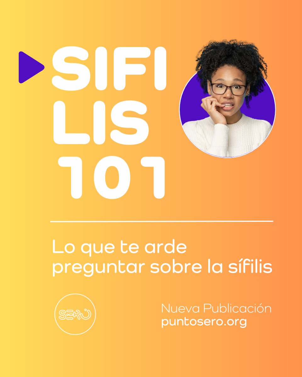 ¿Qué diablos es la Sífilis? ¿Cómo se pega? ¿Se nota? Sus síntomas y más…Encuentra las respuestas en “El Consultorio” de puntosero.org

Y si falto algo, solo pregunta puntosero.org/proyecto/sifil…

#sífilissintomas #sífilisescurable #pruebasífilis #elconsultorio #puntosero