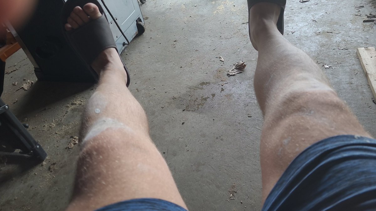 NeighborCole's tweet photo. @bauerfett @s7evendaysageek That's drywall dust and paint and Mudd.  The process is damn near done.  Carpet coming Wednesday and we will be almost finished https://t.co/WaU4JJV71Z