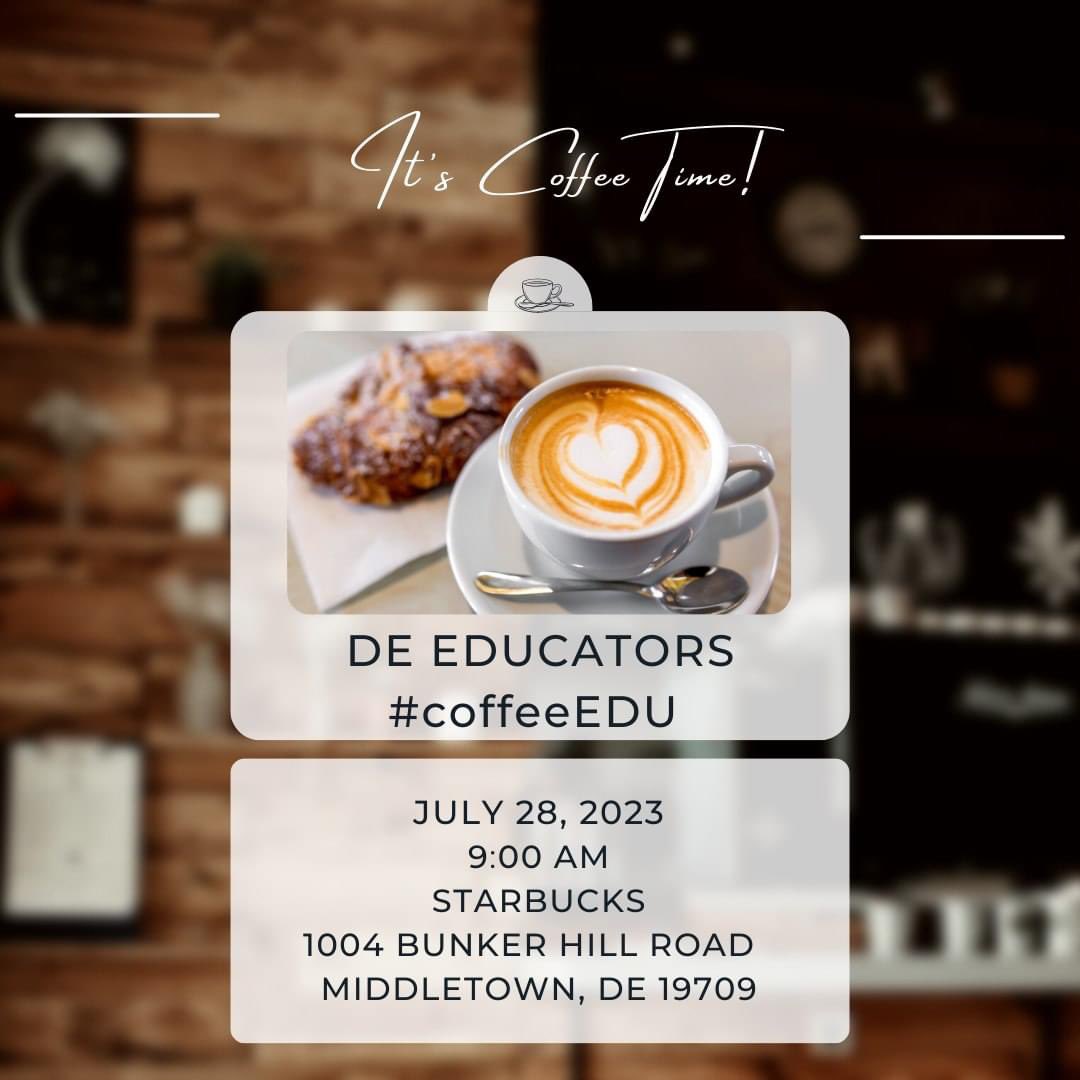 What started out as an early morning connection amongst DE edu leaders ended with sharing positive energy, laughter and stories of encouragement. 

Thanks @2darythoughts for planting the seed of #CoffeeEdu today. Great connecting w/ you @AnnHC_Champ4All 
@NicoleIckes2 #leadsDE