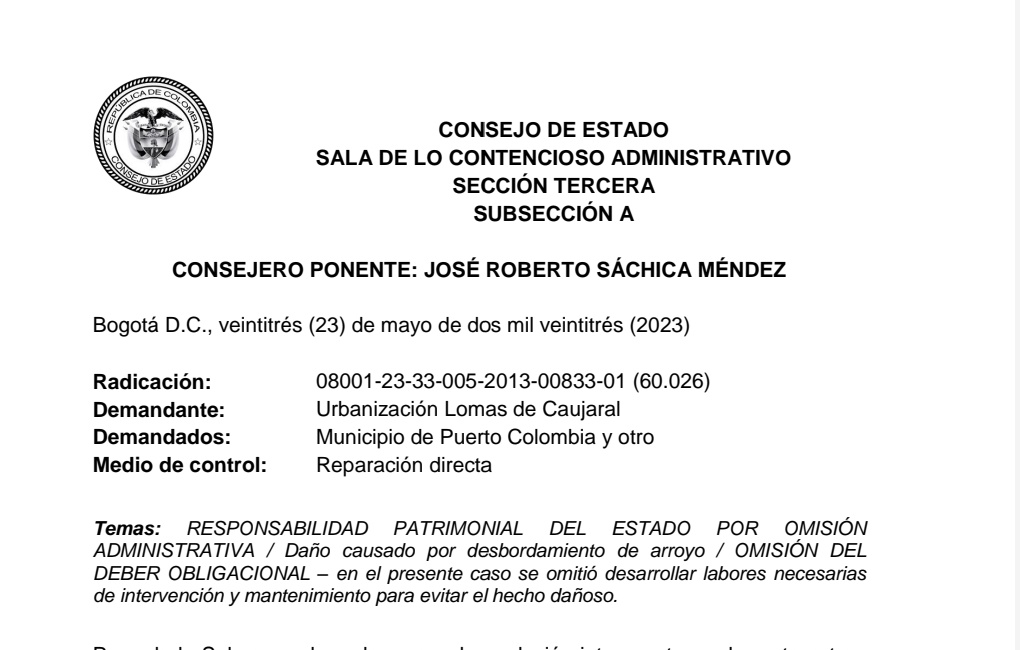 cabogadosa1's tweet photo. Reparación Directa: Responsabilidad al Estado por los daños derivados de la ocurrencia de desastres o fenómenos naturales
https://t.co/OqRB2RYMCA https://t.co/UfEPCVWutv