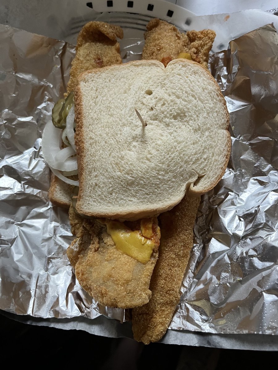 MHSSocLibrarian's tweet photo. Today’s lunch. Whiting fish sandwich from Ed’s Fish House around the corner. It was so good https://t.co/yiEqclz30m