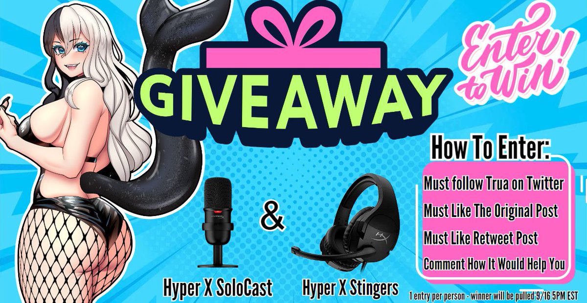 EverTrua_TTV's tweet photo. I've received a lot of help lately.

So I wanna give back. 

So I'm doing a giveaway for @HyperX products! 

How to Enter:

- Must follow Me
- Must like Original Post
- Must Retweet Original Post
- Must Comment Below &amp; Tell Me How These Products Would Help You! https://t.co/dZbyCQiRYz