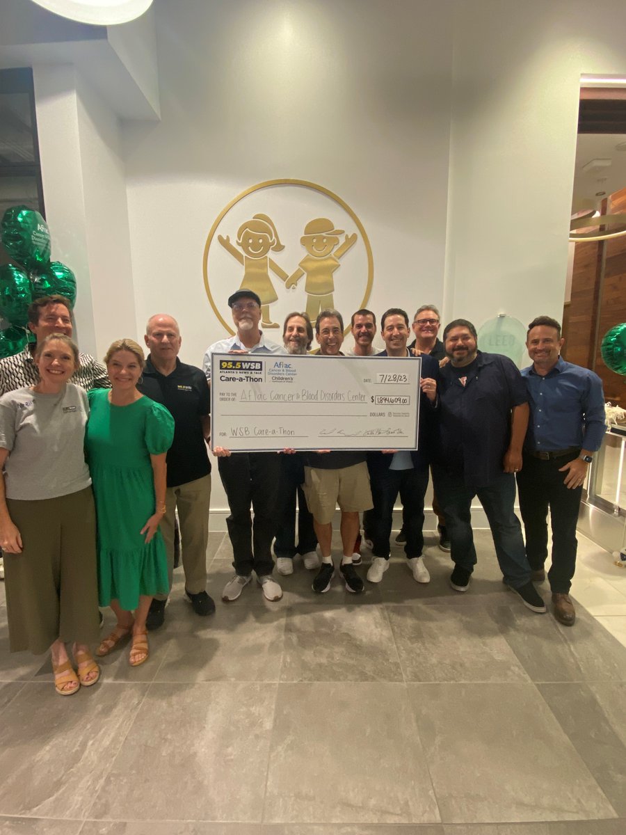 wsbradio's tweet photo. THANK YOU, ATLANTA! A record breaking $1.9 million (and counting) was raised in the 2023 95.5 WSB Care-a-Thon benefitting the Aflac Cancer and Blood Disorders Center of Children's Healthcare of Atlanta! ♥

>You can still donate: https://t.co/3Vo5YyvMni https://t.co/ROHFmioqov