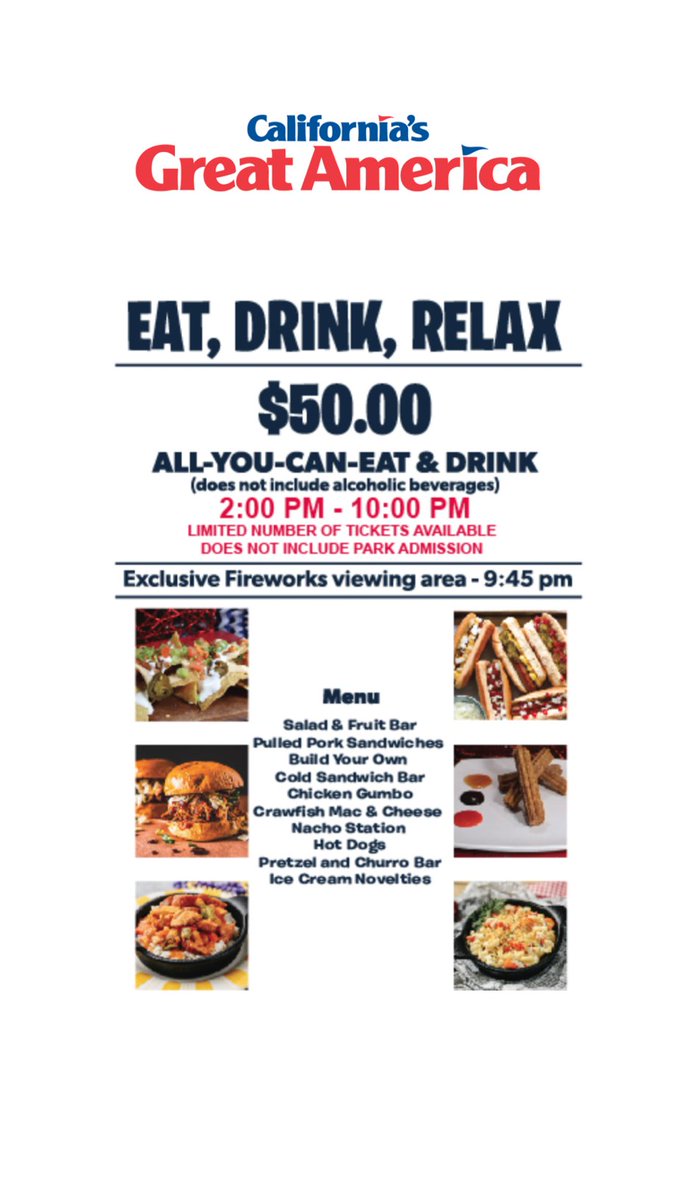 Restrooms &amp; Refreshments for Swifties waiting for tonight's Eras show. $50 for bathrooms, unlimited food, and a chance to hear the show up close. Pavilion entrance of Great America. #CaliforniaGreatAmerica #RestroomAndRefreshment #SantaClaraTSTheErasTour #TSTheErasTour