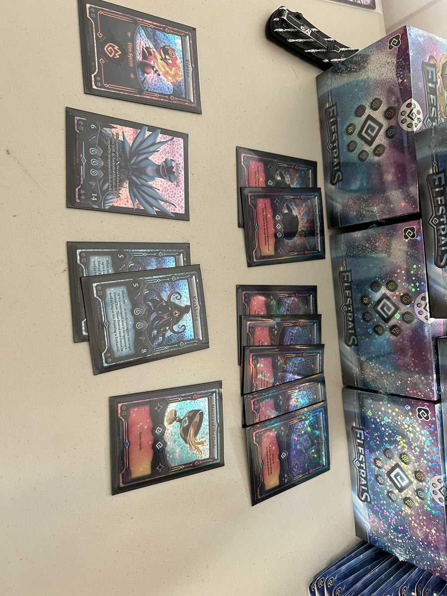 LitTylerr's tweet photo. Got my @Elestrals order in earlier. First booster box was pretty good! https://t.co/WFnclANsxE