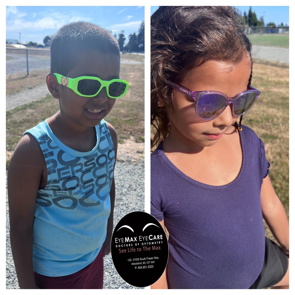 JULY SPECIALS-the best brands for back to school these two models are wearing @versace versace kids. Now On sale -30 % off till July 31. See us for more derails. 

💻 Book appointment online eyemax.ca 
📍 Unit 120 - 31935 S. Fraser Way
📱 604-851-2020
⏰ OPEmon-sat