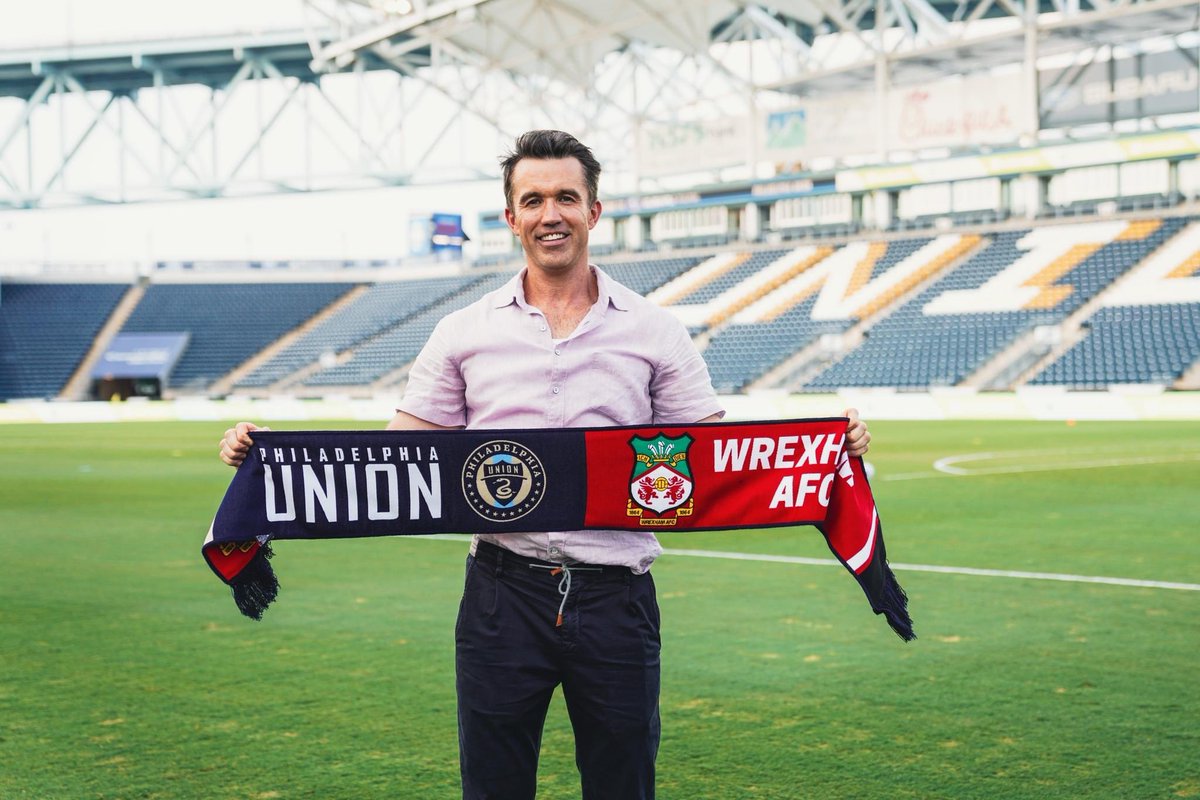 drewmgriffin's tweet photo. @RMcElhenney Thank you so much for taking a moment to say hi. Welcome back to Philly. Congrats on your successes and new club!
#AMDG #sjprep #Wrexham https://t.co/UJU39XnFoJ