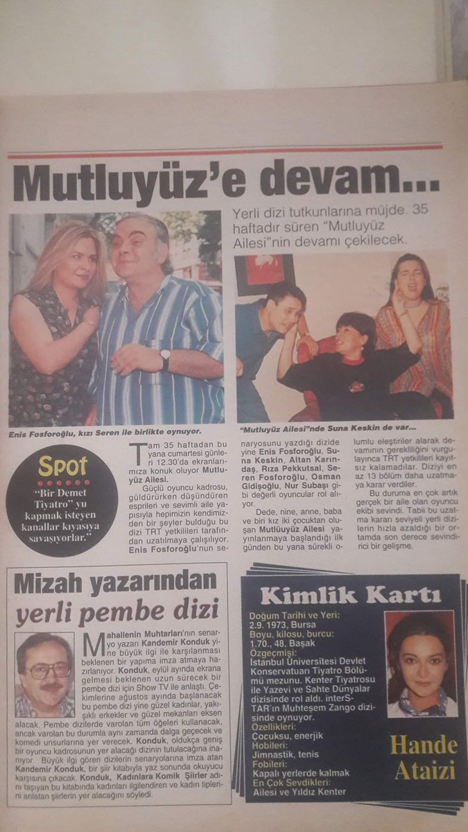 Mehmetcan198's tweet photo. #tbt İzlenmesi gereken efsane sanatçılardan efsane bir Türk dizisi.#MutluyüzAilesi İşte gerçek #MutluyüzAilesi #EnisFosforoğlu @serenfosforoglu #1995yılı #SunaKeskin #MustafaYolaşan #KandemirKonduk #HandeAtaizi #FerhanŞensoy #PerranKutman #ErdalÖzyağcılar #yaçokseversen #dönence https://t.co/WTy21w6gFr