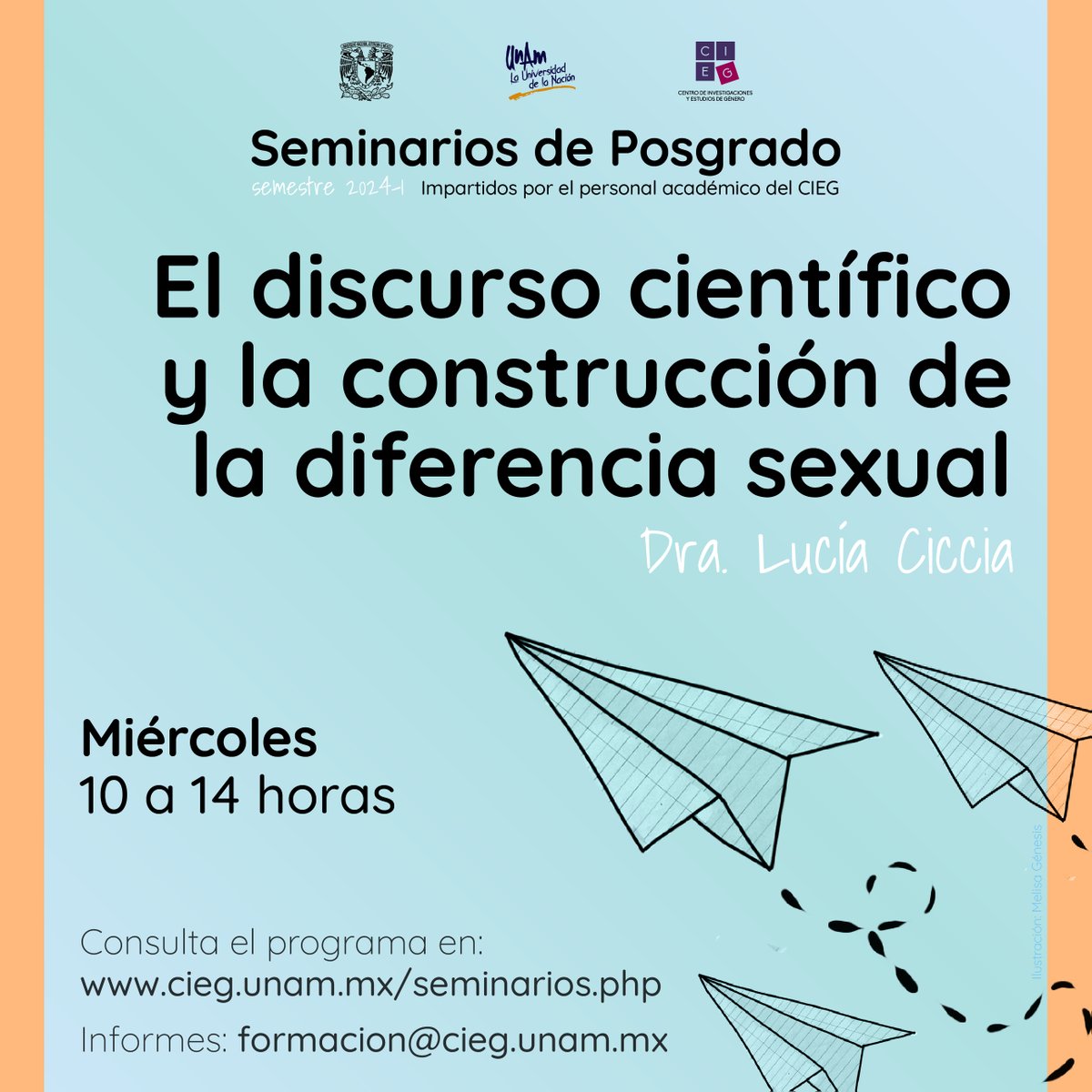 CIEGUNAM's tweet photo. 💜 La Dra. lu ciccia, investigadora del CIEG, impartirá el Seminario de Posgrado "El discurso científico y la construcción de la diferencia sexual". 

¡No te lo pierdas! 👉🏽 Escribe a formación@cieg.unam.mx
📌 Oferta completa de seminarios: https://t.co/GMAySd78cr https://t.co/8hrxoTzVyX