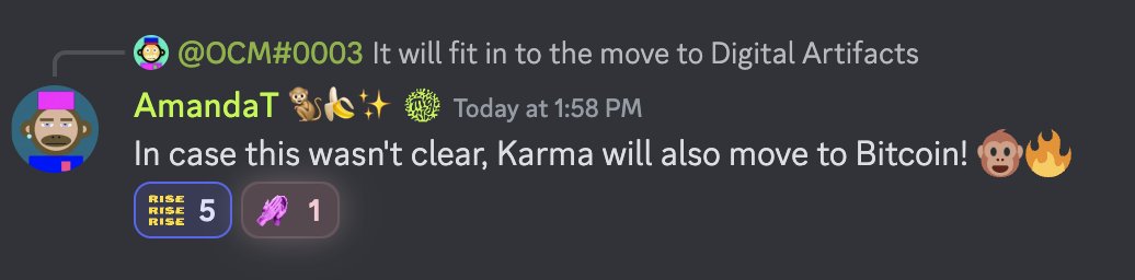 AlphaAndyOCM's tweet photo. DROP A !RISE IN THE COMMENTS IF YOU LOVE @OnChainMonkey KARMA MOVING TO BITCOIN! https://t.co/t7COlQTBzE