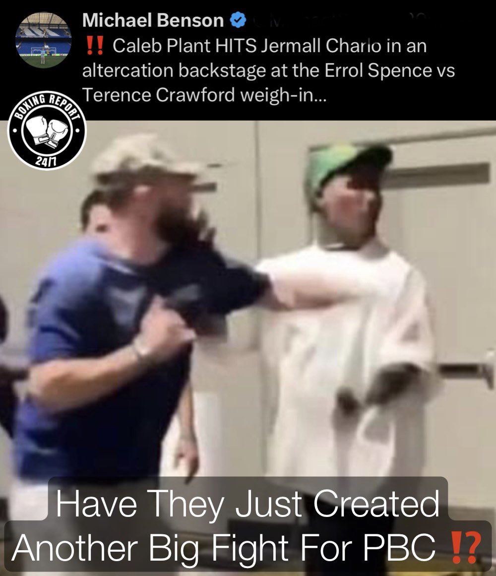 Boxingreport247's tweet photo. π₯ Genuine beef or staged to hype up the next big fight on PBC βοΈ
π«No Copyright Intention - FairUse π―
#CalebPlant #JermallCharlo #PBC #ErrolSpenceJr #SpenceCrawford #Boxing #Boxeo #BoxingReport247 https://t.co/239WJmK2tH