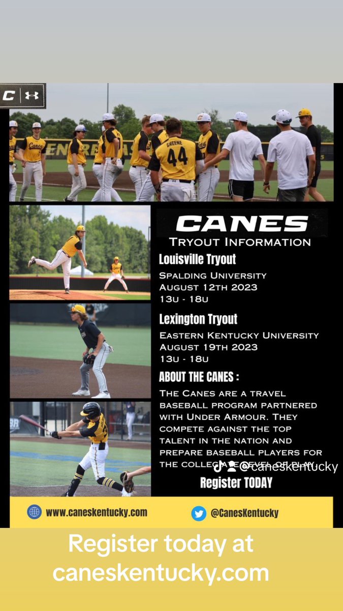 CanesKentucky's tweet photo. Come be a Cane!!!  2023-2024 registration happening now!   Visit https://t.co/KJQyq90M7A to register!! https://t.co/cwInHwKQEX