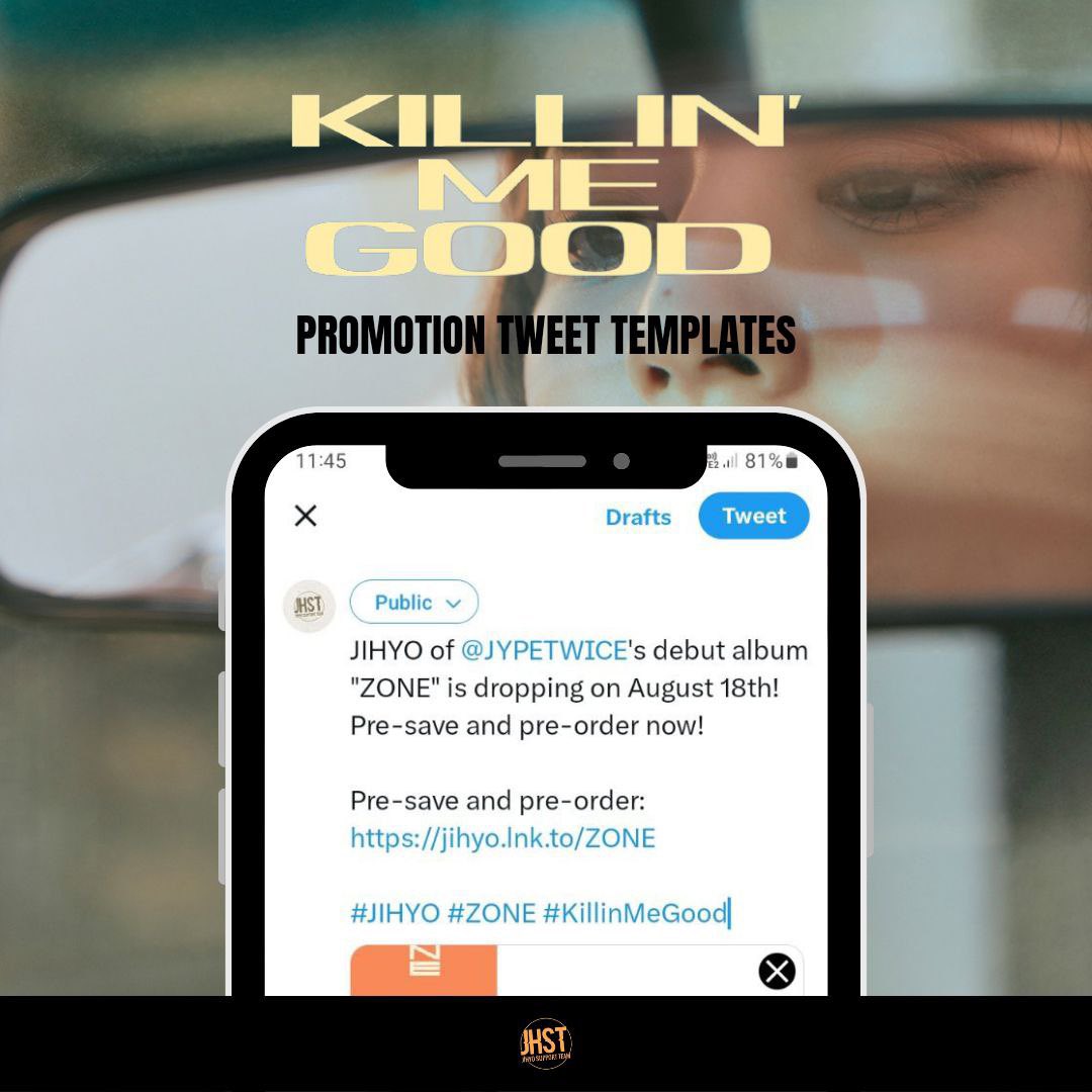 TFVUnion's tweet image. Promotion Template for JIHYO The 1st Mini Album “ZONE” 

✅ Click the link below
✅ Click “Tweet”

🔗 

#지효 #JIHYO #KillinMeGood #ZONE