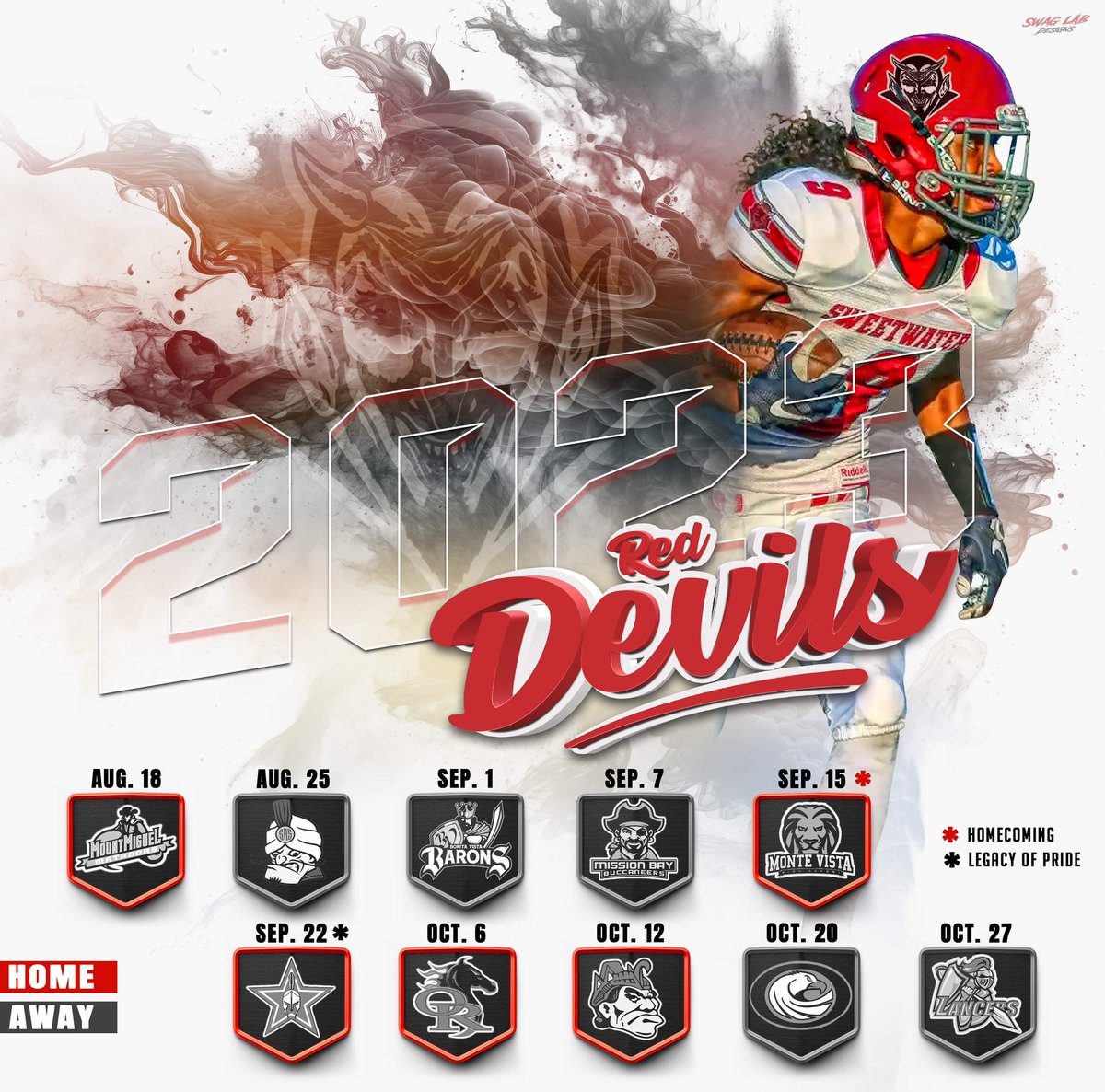 SwagLabGD's tweet photo. Season schedule edit for my Boyz @GoSUHiFootball Best of luck this season! #TheCity #AccountabilityBelieveCompete #FootballFam #swaglabedits https://t.co/0ZWLI7uNCY Player ๐ธ by @PhotogRk2 https://t.co/cyF8csu62F