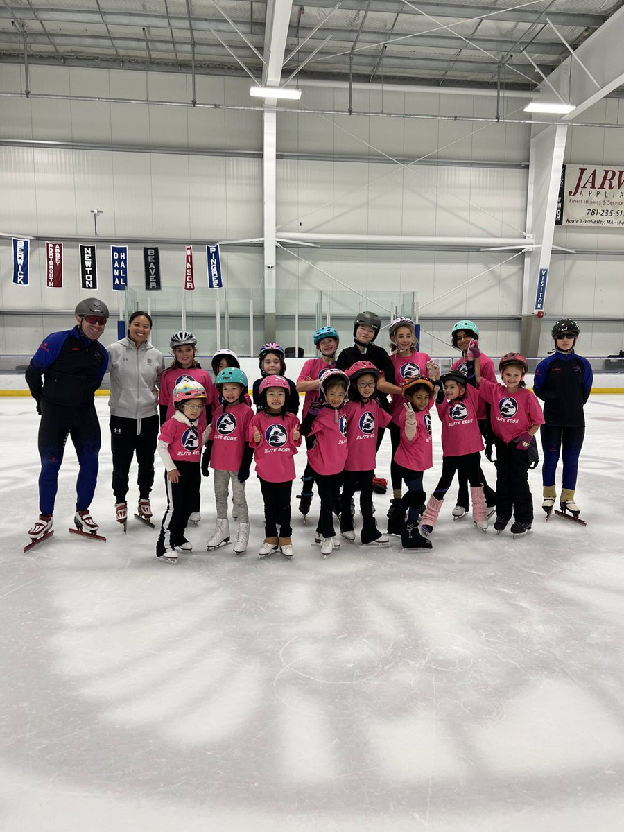 Great day spent with the Elite Edge Skating Club! Figure skaters meet speedskating makes for a great time!
