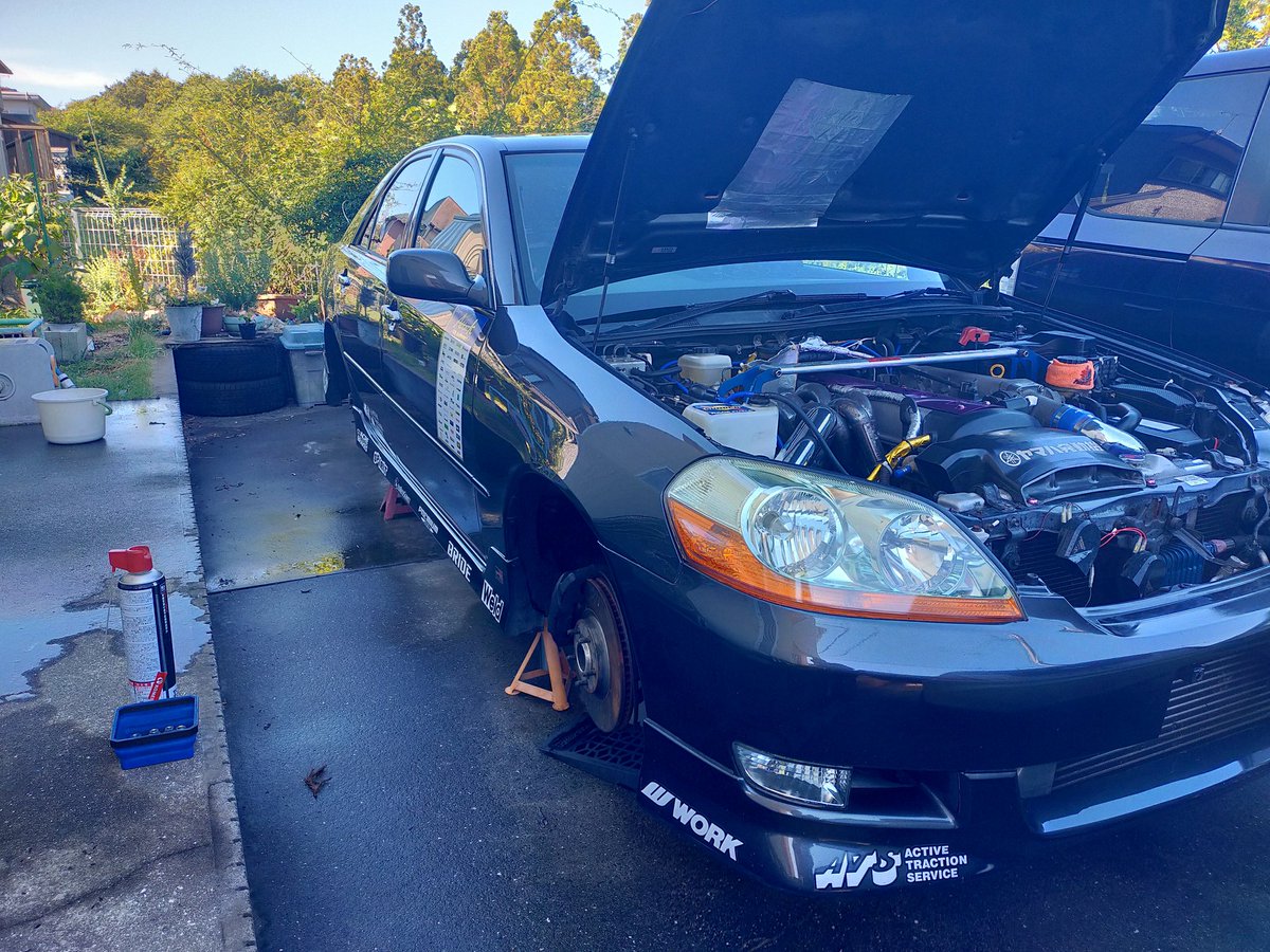 saku92900484's tweet photo. 約2週間振りに着地😅
細かい調整はこれから😊
#spirit #スピリットサスペンション #車高調オーバーホール #JZX110 #大川流 #仕様変更 https://t.co/ZHObC60FlM