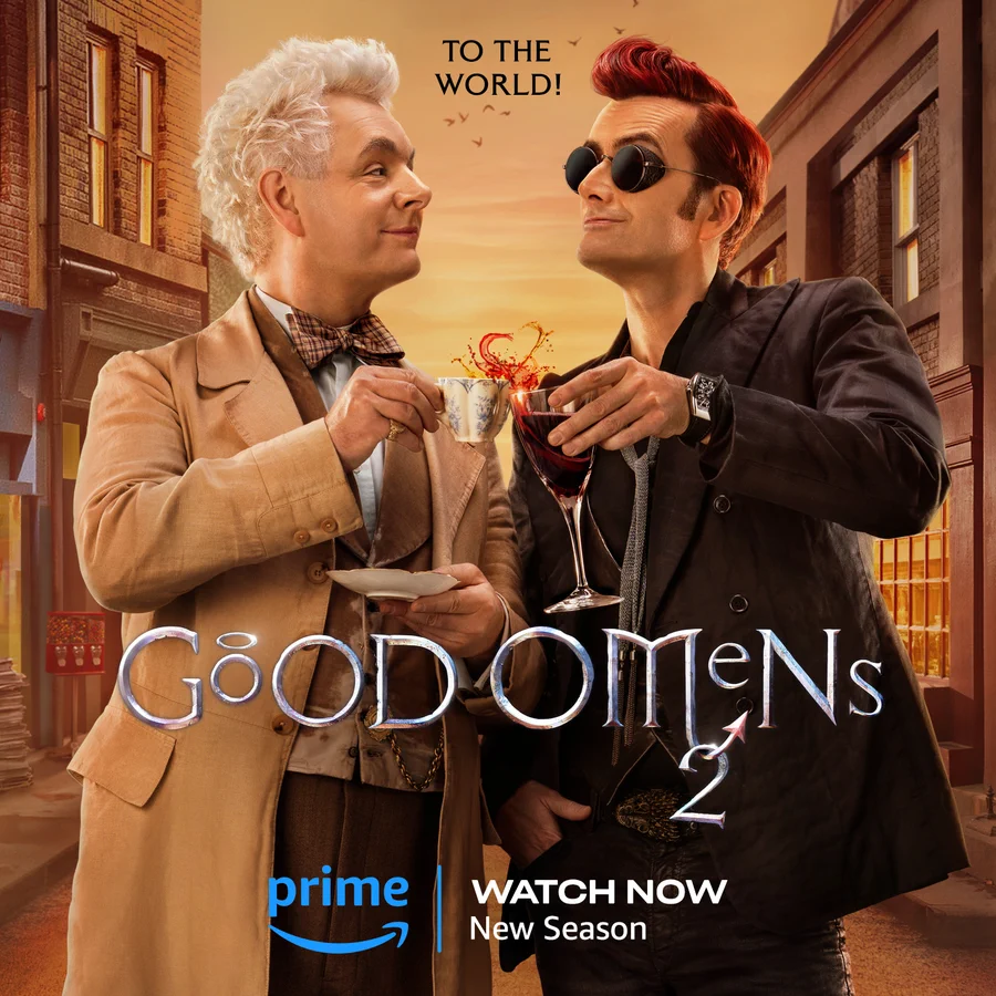 Laatste Good Omens S2 poster op Amazon Prime Video