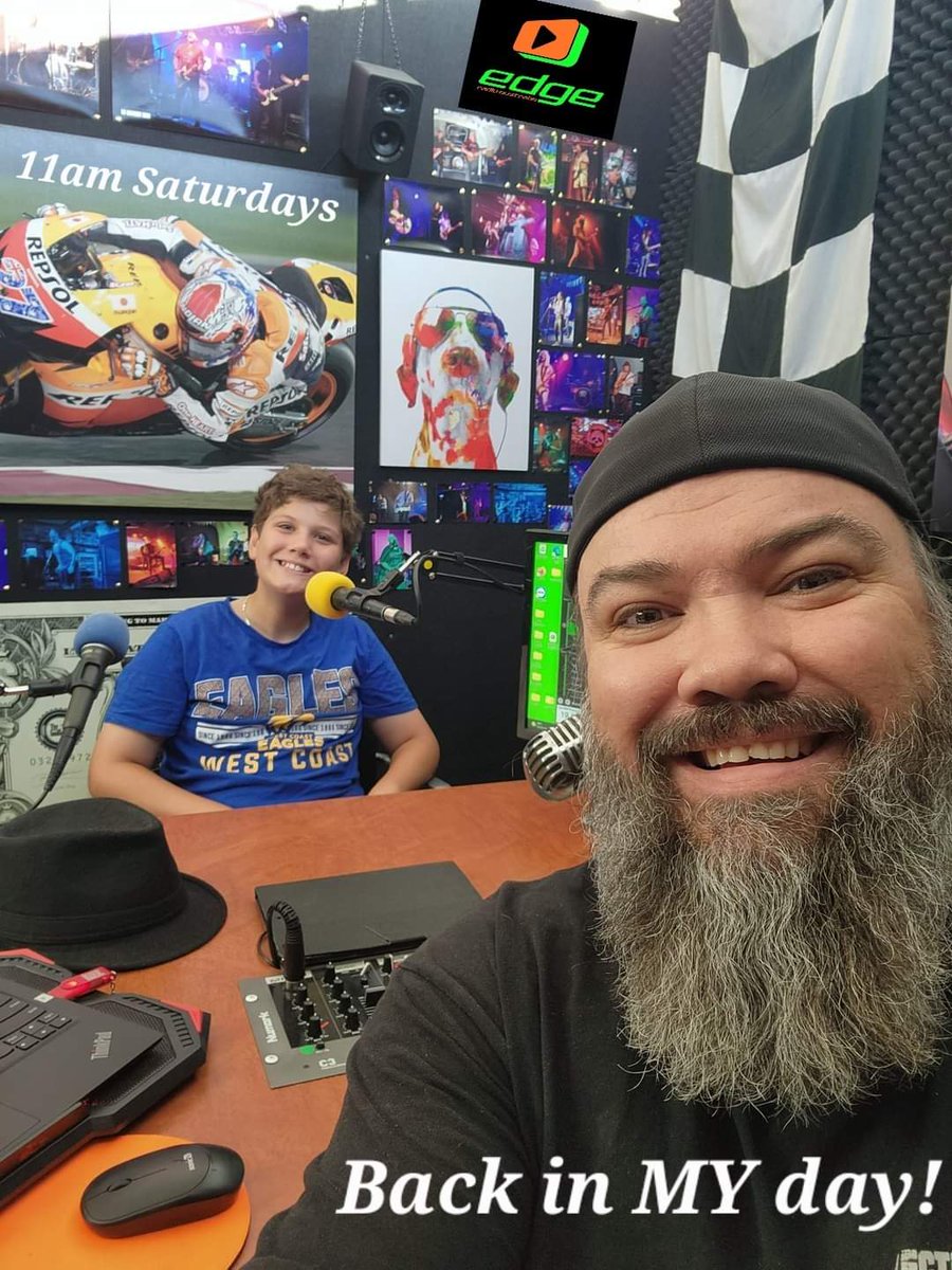 Don't miss these awesome peeps right here on edgeradioaustralia.com at 11am WST Saturdays. Father and Son, Rossco and Seth
 " Back in my day!! "
Download our app free  👇
play.google.com/store/apps/det…

gpdesigns.com.au/product-catego…