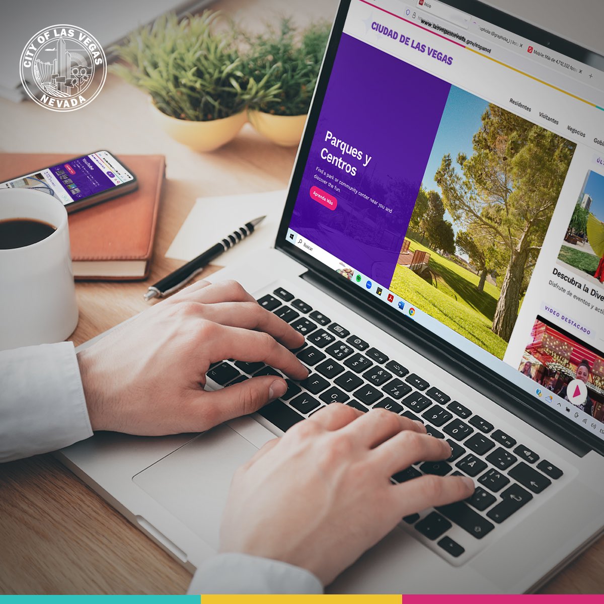 graphicka_'s tweet photo. #CityOfLasVegas new website campaign. #BilingualAgency #LatinoMarketing #CreativeContent https://t.co/NSK2IB6fXM