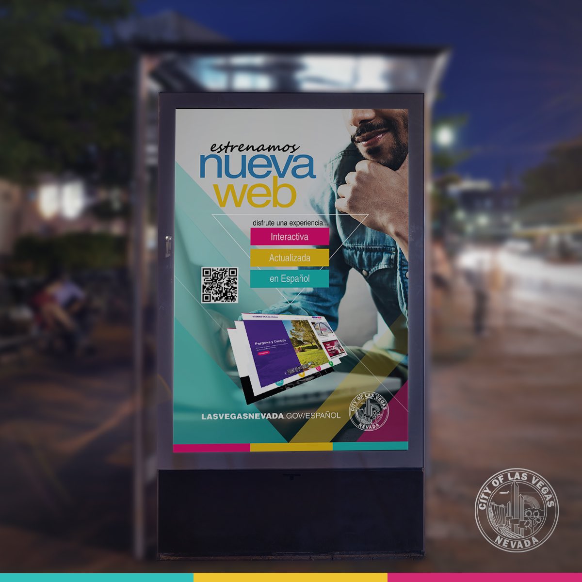 graphicka_'s tweet photo. #CityOfLasVegas new website campaign. #BilingualAgency #LatinoMarketing #CreativeContent https://t.co/NSK2IB6fXM