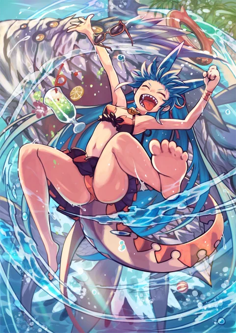 去年の夏の絵。今年の夏はどんな絵を描こうかなー? This is a picture from last summer. What kind of picture shall I paint this summer?