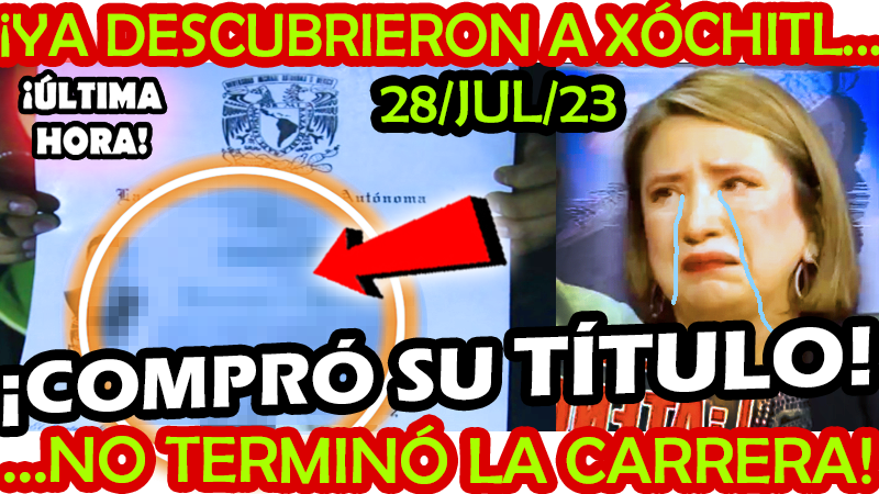 ESPOLITIC's tweet photo. ¡ C O M P R Ó S U T Í T U L O ! Ya descubrieron a Xóchitl Gálvez , todo México en shock ¡ no terminó la carrera !
https://t.co/niBIwWmdZS
#XochitlGalvez #TITULO #EMPRESAS #CONTRATOS #HighTechServices #OMEI #SENADORA #ClaudioXGonzalez #PRIAN #PRI #PAN #ELECCIONES https://t.co/bVAj0pYcCh