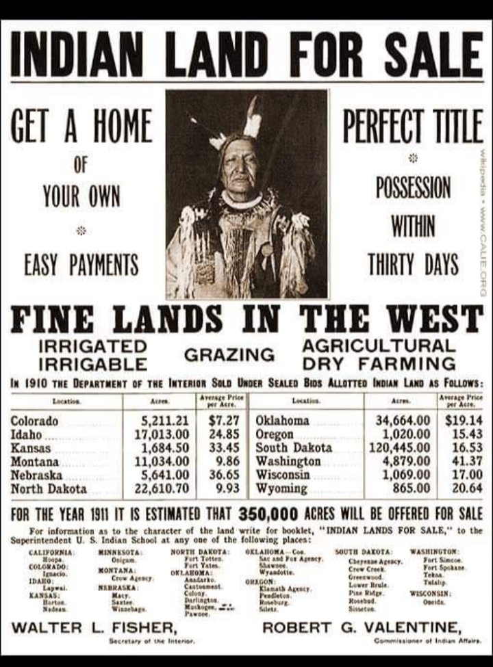 The United States Government knew Who's land it was! The Land you live on, has Never been paid for! 
#LandBack