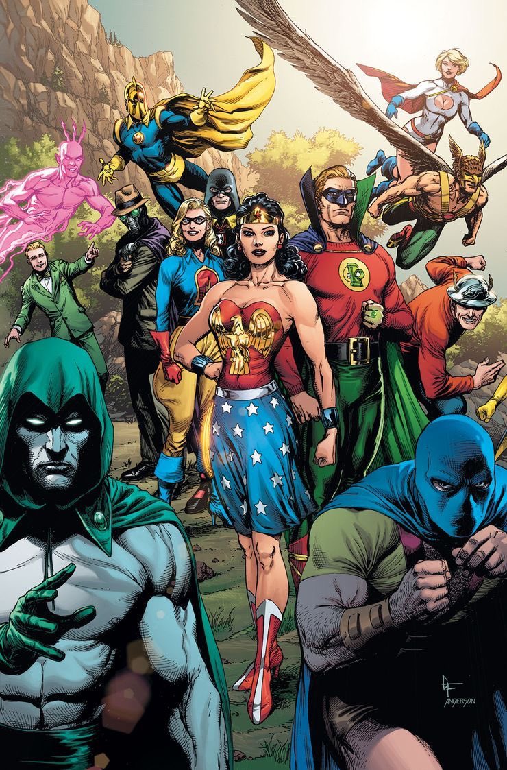 Here’s some more stellar JSA art, this time courtesy of Gary Frank. #JusticeSociety #dccomics #ComicArt