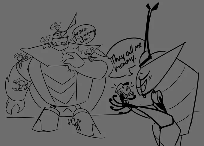Doodle! The 'aftermath' of the "Toying with Jenny" episode.

#mlaatr #mylifeasateenagerobot #sketch 