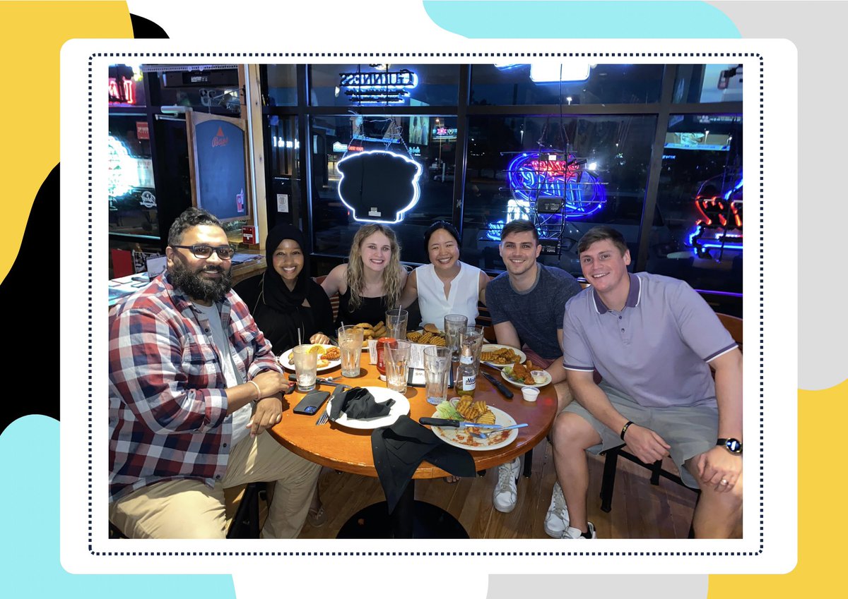 Some of our MD-PhD students got together last night to say farewell to @_CynthiaTang as she heads to Chapel Hill to begin her clinical years with @UNCmdphd . We are so excited for you to begin this new chapter and so thankful for all of you’ve done for our program 💛🖤