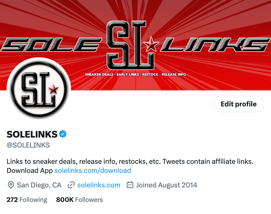 SOLELINKS's tweet photo. Just hit 800K followers on X

Appreciate you all 🙌🏻 https://t.co/ssrm7q7QqY