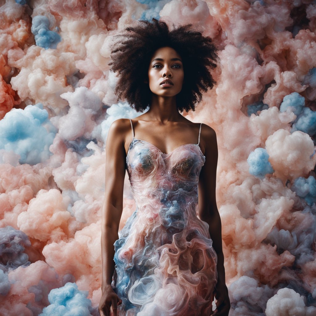 jimmygunawanapp's tweet image. #SDXL #DrawThingsAI Cloud Fashion (2023)