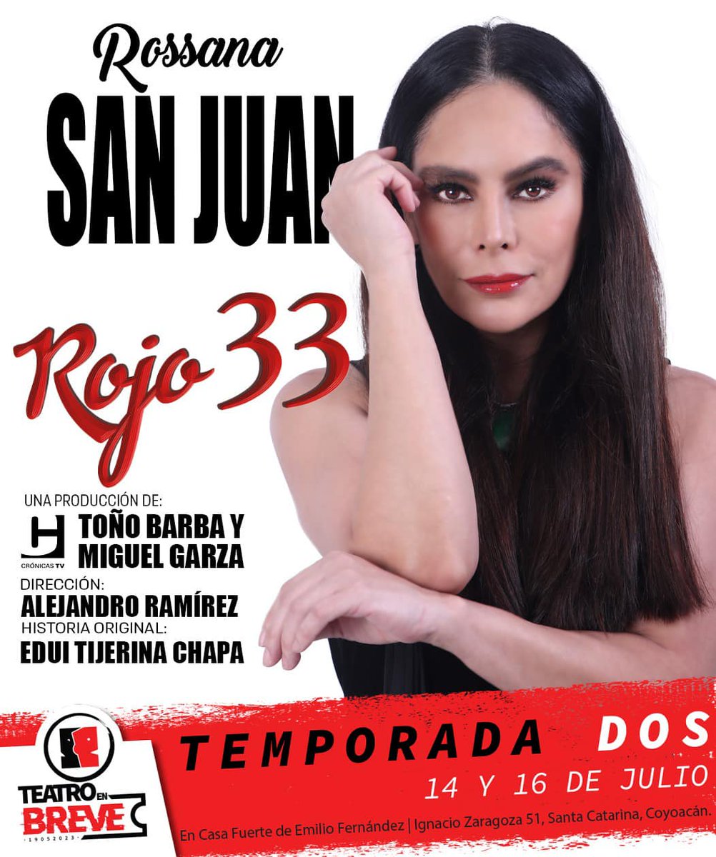 ZumaTalent_'s tweet image. En busca de ser escuchada, se topa con una verdad que cambiará el rumbo de su vida.

No te la pierdas a @‌RossanaSanJuan en #Rojo33 interpretando a Mapi, en la casa del Indio Fernández en Coyoacán, en este su último fin de semana en horario de 7 a 10 p.m.