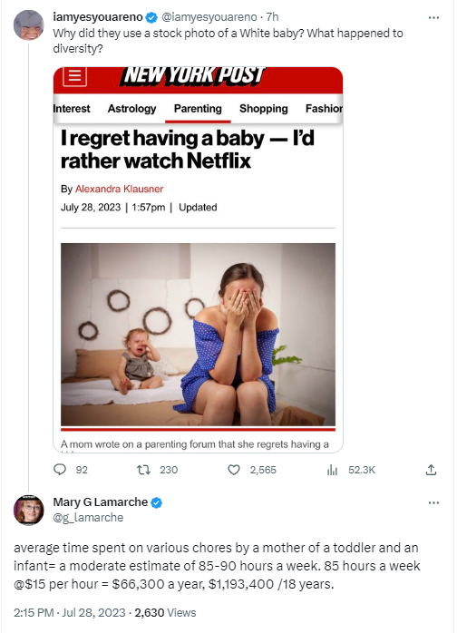 FromKulak's tweet photo. Jesus Christ...

A CHILD IS NO DIFFERENT THAN A DOG!

It's 10-100lbs of mammal to be fed and cleaned up after. The difference is in 5-15 years your child should be cleaning up after themselves, whereas your dog will be getting incontinent & need surgery or putting down

You're not a saint or sacrificed millionaire, you're a neurotic who somehow thinks they take  90 hours to cook, do dishes, laundry, and vacuum... when you have to do every one of these things for yourself anyway and modern appliances render these things instant.

Actual competent women have done all these things by hand, sewn their own clothes, tended a fire and settled continents while doing all of this... and then written great novels or led cultural movements in their downtime.

Your kids didn't screw up your life, you're a screwup, and now you're projecting it onto your kids because feminism lets you.

Whereas if you blamed all your crippled dreams and internal neuroses on your dog... a creature exactly as demanding, annoying, hungry, and shit-filled... that doesn't come with taxpayer-provided daycare 5 days a week after age 4...

If you blamed all that on your dog people would see you for what you are: INSANE.

Oh, but a dog doesn't reflect your social and sexual status and choices back at you... so you somehow never think to blame Sparky.