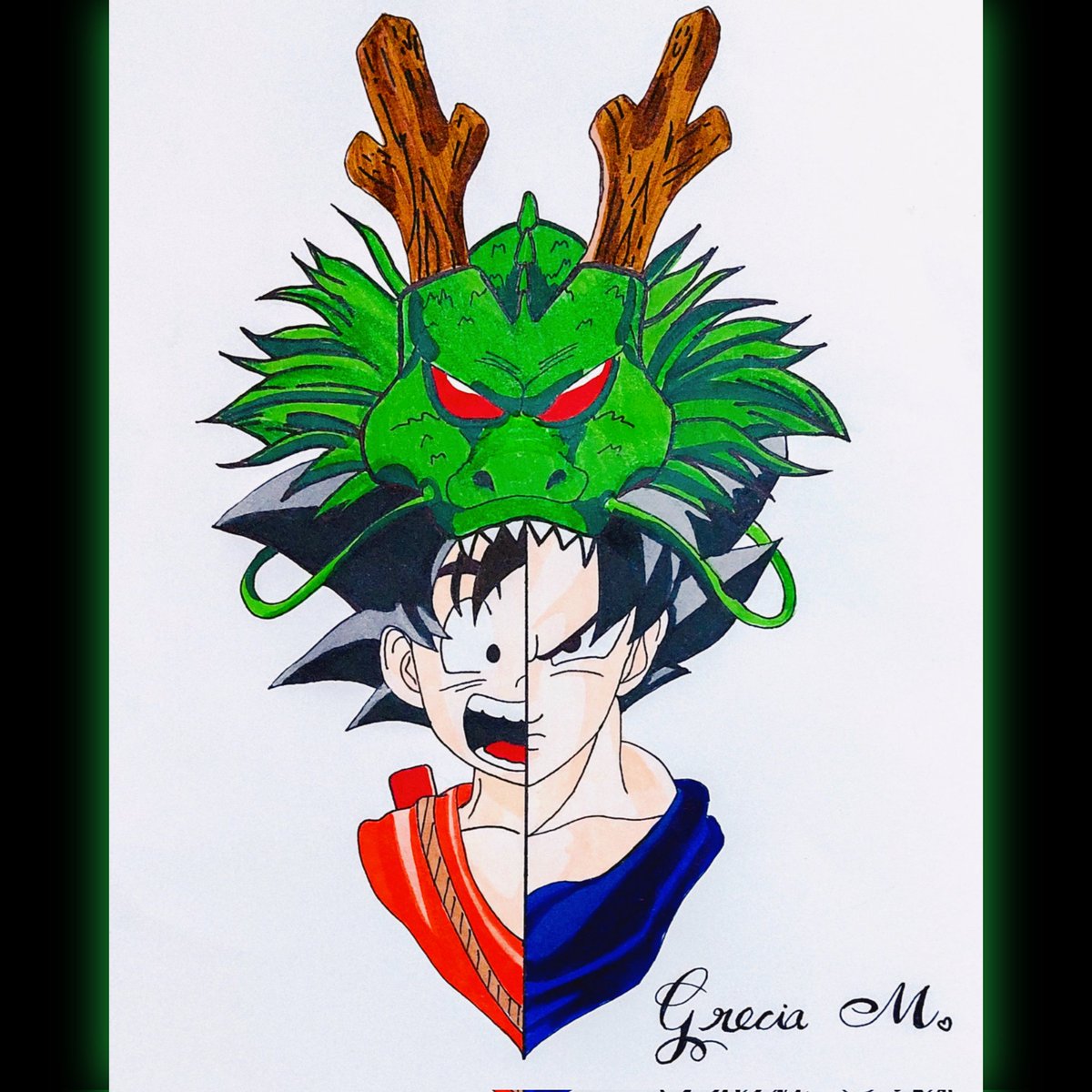 Que tal me quedo este de goku, niño y adulto con shenlong          🐉🧡🐲.
#FelizViernes #ViernesDeRiesgo 
#goku #shenlong #DragonBall #DragonBallZ #DragonBallGT #DragonBallSuper #anime #AnimeArt #animefanart #AnimeLover