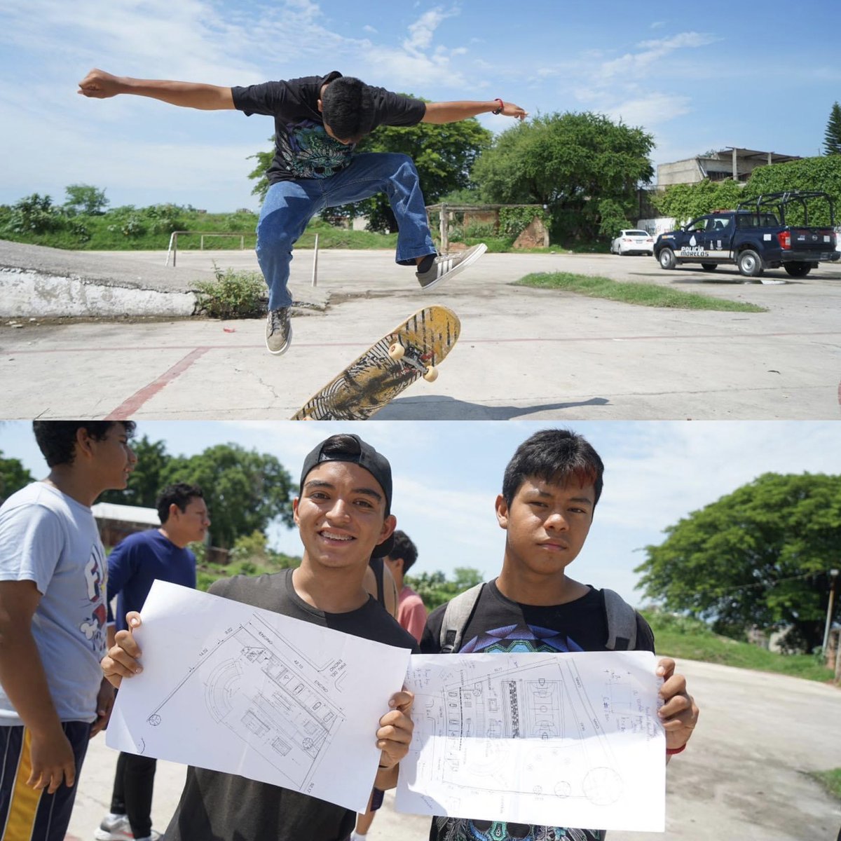 eldatomx's tweet photo. JÓVENES DE JOJUTLA SE PREPARAN PARA EL INICIO DEL PRIMER SKATE PARK URBANO

En una reunión llevada a cabo este viernes por instrucción del presidente municipal de #Jojutla, @juanangel_fb , se definieron los últimos detalles para poner en marcha la primera etapa del proyecto de skateboard en la colonia del Bosque.

Kevin Axel Montero Preciado, representante de la comunidad del deporte urbano extremo, expresó su alegría y ansias de ver finalmente hecho realidad el espacio para practicar los diferentes deportes. 

Entre los asistentes a la reunión estuvieron el director de Desarrollo Urbano y Obras Públicas, Raúl Herrera Flores; el secretario municipal Joseph Vega Gutiérrez; el Coordinador de Obras Públicas Ivan Estrada Quiroz; el director de Asuntos de la Juventud Bernardo Melgar Leyva, y otros miembros de la comunidad del deporte urbano extremo en Jojutla.