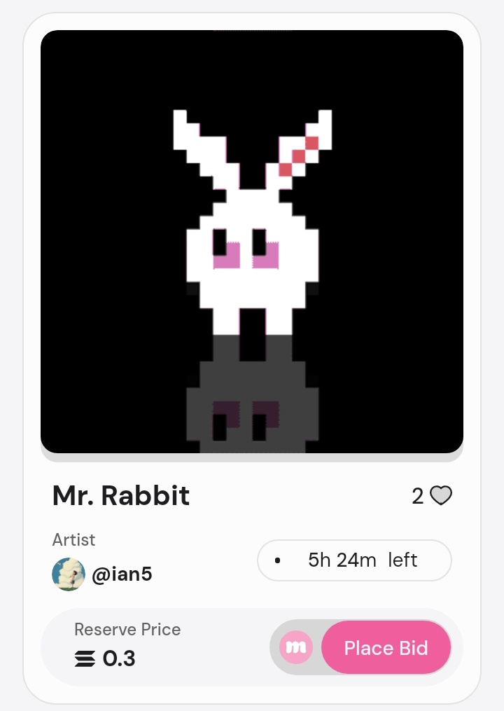 Mr. Rabbit

🔴 5 hrs  24m left.
Without bid!! Who will bid first? 👀

🔗 Link : mallow.art/artwork/Bpsp4L…

#NFT #NFTshill #NFTCommunity #Solana #SolanaNFTs #NFTCollection