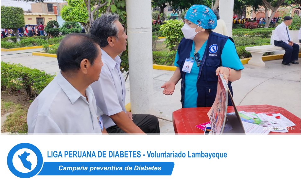 ligadiabetes's tweet photo. Campaña educativa de diabetes en el Pueblo Joven San Martín - Lambayeque, lunes 25 de julio.
Voluntariado Lambayeque, participan: 
✨Lic. Enf. Rosa Rodríguez Villalobos
✨Lic. Enf. Cecilia Villoslado Calderón
✨Téc. Enf. Edith   Niño Ventura
✨Int. Enf. André Rivero Zapata https://t.co/fzplMTXOhm